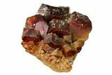 Deep Red Vanadinite Crystal Cluster - Huge Crystals! #157022-1